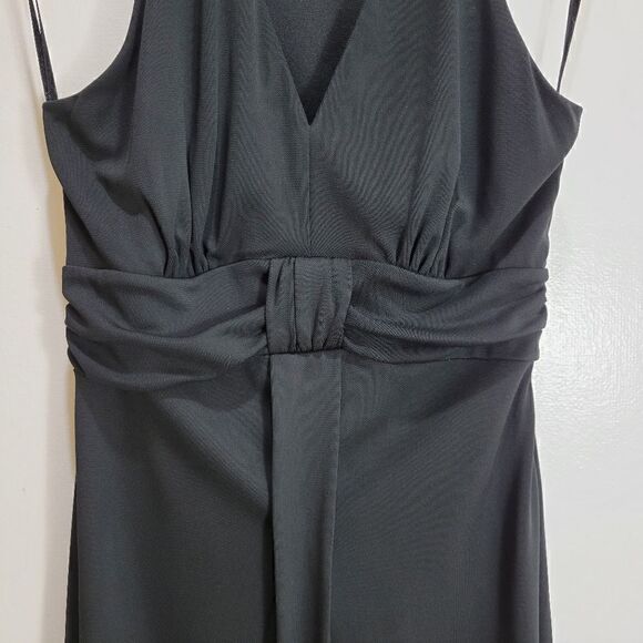 LOFT Ann Taylor Black V Neck Knot Bust Dress - Picture 2 of 8